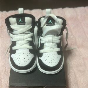 Jordan Kids Black and White Sneakers